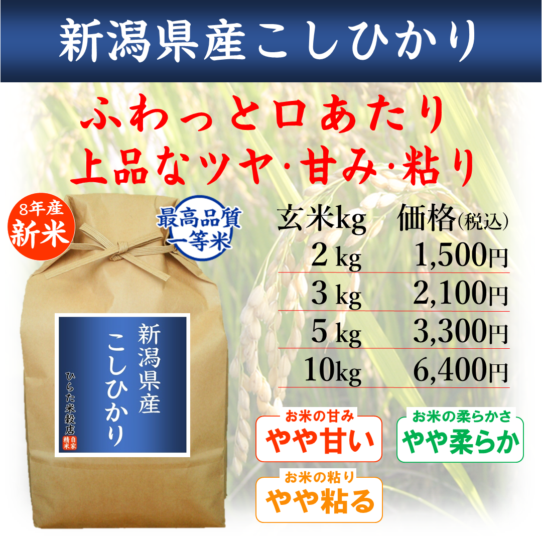 【令和8年産 新米】新潟県産こしひかり｜新潟県